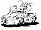 Rat Rod Coloring Cars Hot Cartoon Fink Drawings Pages Clipart Car Rods Deviantart Drawing Truck Chevy Cliparts Adult Cool Hotrod sketch template