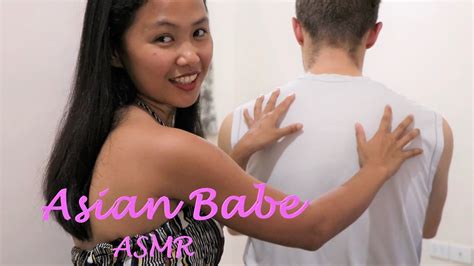 asian babe asmr sleepy time tickle massage relaxing back rub youtube