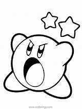 Kirby Shouting Xcolorings 750px 1000px sketch template