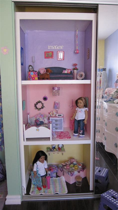 diy dollhouses  american girl doll images  pinterest