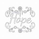 Coloring Hope Pages Printable Getcolorings Words sketch template