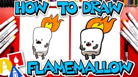 draw flamemallow  youtube kids app art  kids hub