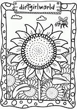Sonnenblume Sunflowers Dirt sketch template