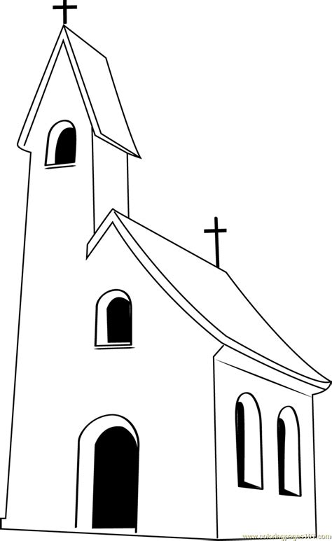 small church coloring page  kids  churches printable coloring