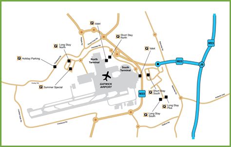 gatwick staff car park map