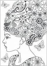 Colorare Adulti Vegetazione Printable Colouring Justcolor Grown Vegetation Hairs Fleurs Everfreecoloring Petals Flowery Zentangle Nggallery sketch template