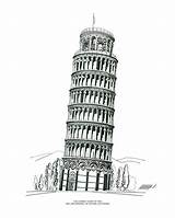 Tower Leaning Pisa Drawing Line Drawings Pizza Sketch Deviantart Building Architecture Coloring Template Buildings Sketches Famous Pen Ink Pencil Pages sketch template