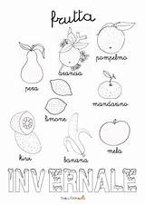 Frutta Invernale Colorare Scuola Elementare Infanzia Inglese Educazione Visita Bacheca Scegli Cose Montessori Attività sketch template