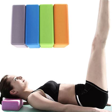 pilates eva yoga block brick sports exercise gym foam workout stretching aid body shaping health