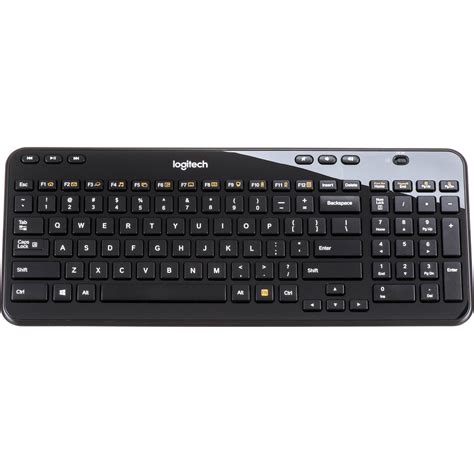 logitech  wireless keyboard glossy black   bh