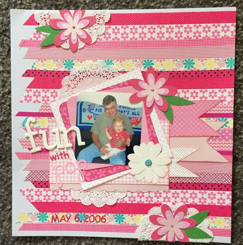 baby girl  washi tape scrapbook page layouts scrapbook pages