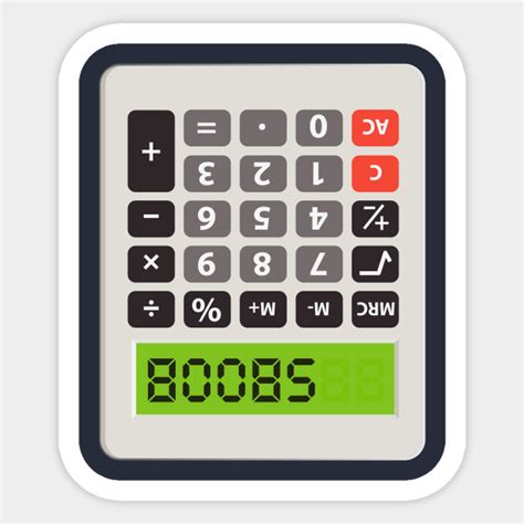 upside  calculator  boobs calculator boobs sticker teepublic
