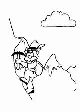 Alpinista Alpino Dibujo Kleurplaat Malvorlage Alpinist Grandes Educima Educolor sketch template