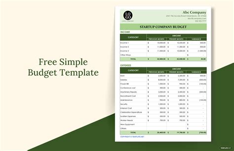 budget word template  templatenet