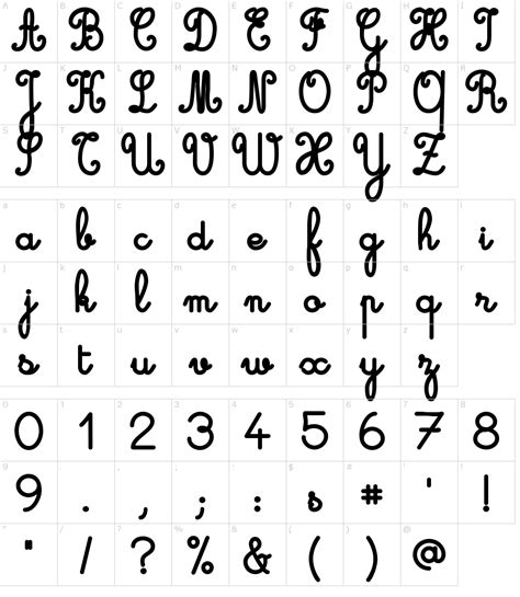cursive font