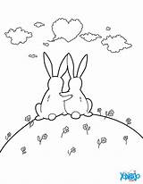 Conejos Enamorados Lapins Imprimir Getdrawings Amigos Coloriage Línea Hellokids Imprimer Colorier sketch template