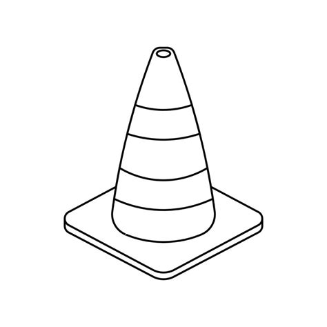 traffic cone black  icon clipart  animated cartoon vector