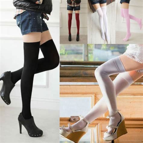 1pair Fashion Girls Over Knee Elastic Stocking Sexy Thigh High Over The