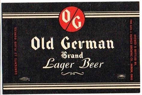 item 64916 1950 old german style lager beer label