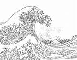Morze Hokusai Kolorowanka Antystresowe Kanagawa Druku Bestcoloringpagesforkids Mares Culture Ola Drukowanka Pokoloruj Malowankę Wydrukuj sketch template