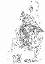 Baba Yaga House Pages Coloring Colouring Jaga Hut Drawing Sketch Vess Charles Gregory Maguire Illustration Choose Board Did He Color sketch template