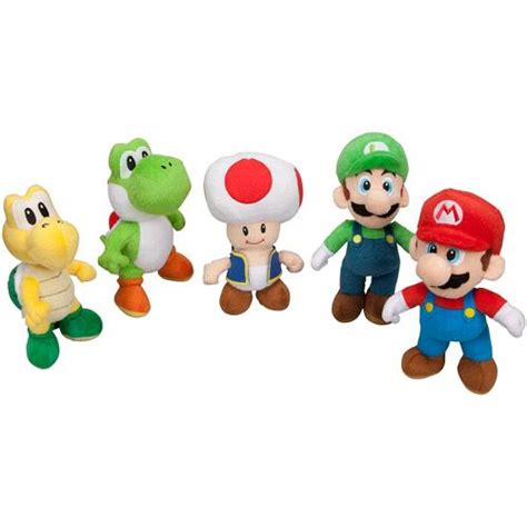Super Mario Collector Plush Characters 5 Pack Mario