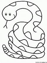 Coloring Rattlesnake Pages Snake Popular sketch template