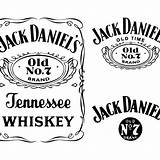 Daniels Whiskey Bottle Bundle Outline sketch template