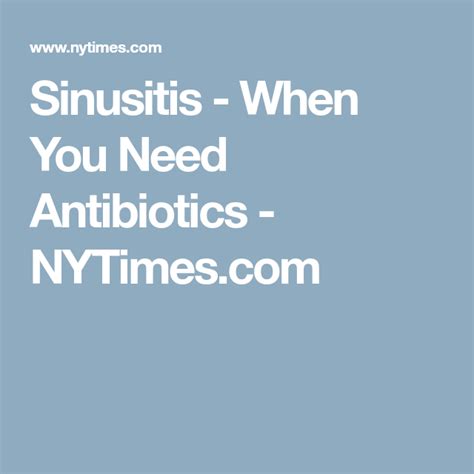 sinusitis health antibiotic
