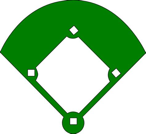 baseball field blank template clipart