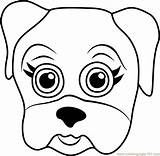Face Coloring Puppy Pug Pages Color Coloringpages101 Parade Pet sketch template