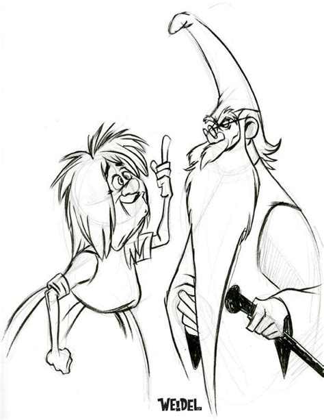madam mim  weidel  character drawings disney coloring pages