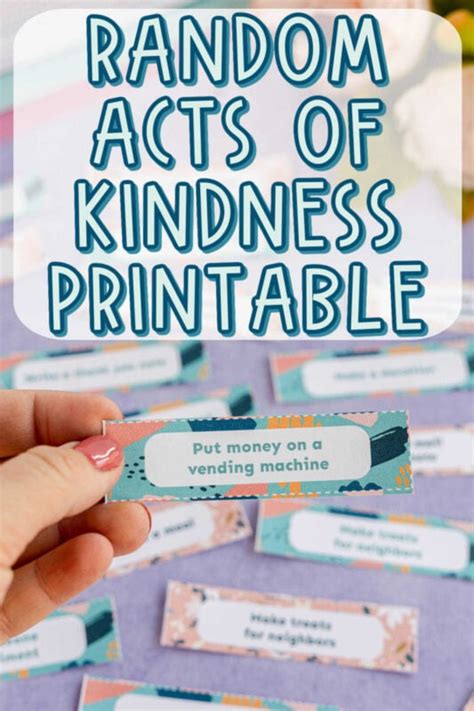 random acts  kindness concepts  printable playing cards