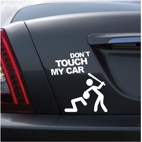 don t touch my car quote stickers kawaii man bit adesivo de parede home