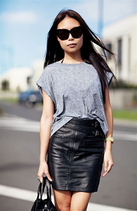 Fantastic 50 Leather Skirt Outfit Ideas Lederrock Outfits Schwarze