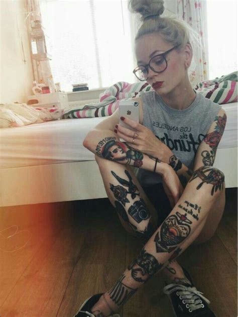 Pin On Beautiful Sexy Tattoo Piercing And Wild Color Hair Babes