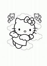 Coloring Hellokitty Animated sketch template