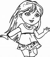 Dora Friends Coloring Pages Explorer Drawing Into City Getdrawings sketch template