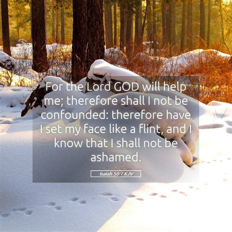 Isaiah 50 7 Kjv For The Lord God Will Help Me Therefore Shall I