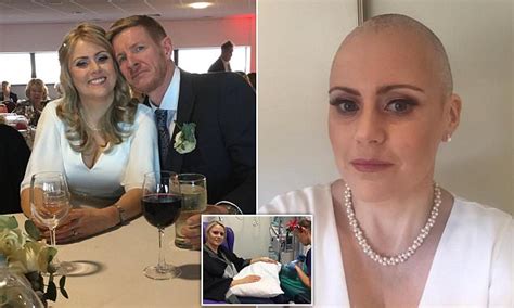 bride with cancer shares image of bald head on wedding day daily mail