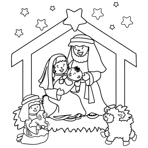 birth  jesus christ coloring pages