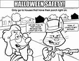 Safety Halloween Coloring Pages Colouring Medium Resolution Getdrawings sketch template