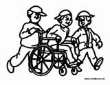 Disabilities People Coloring Pages Wheelchair Needs Special Student Specialneeds Colormegood sketch template