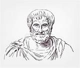 Aristoteles Aristotle Skizzenart Isolierte Vektorikone Aristo Transparentem Lokalisiert sketch template