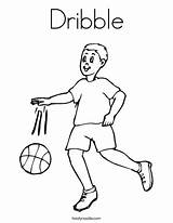 Coloring Dribbling Dribble Handball Drawing Favorites Login Add Twistynoodle Print Built California Usa sketch template