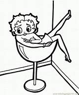Coloring Martini Getcolorings Lrg Betty Boop Color sketch template