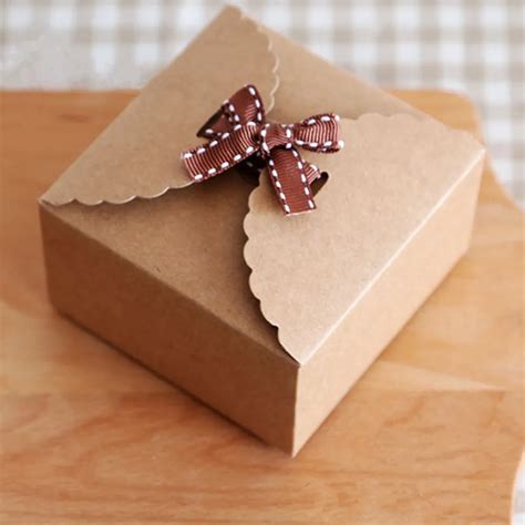 top sale pcs retro mini kraft paper box diy wedding gift favor boxes