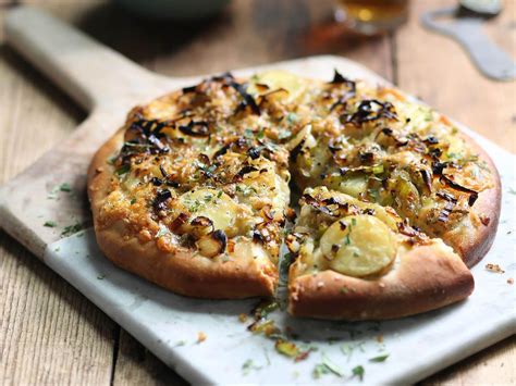 how to make green garlic new potato and gorgonzola pizza bianco the independent