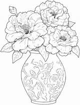 Coloring Pages Abstract Flowers Drawn Hand Flower Adult Adults Getdrawings Printable Getcolorings Colorings Book sketch template