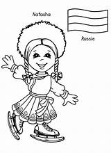 Coloring Around Pages Kids Children Printable Color Sheets Russia International Christmas Cartoons Child Print Multicultural Little Du Popular sketch template